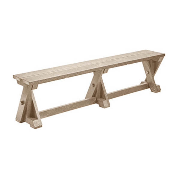 C.R. Plastic Products Furniture - Dining Beige-07 B201 Harvest Dining Table Bench