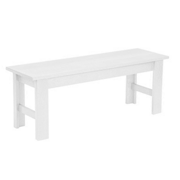 C.R. Plastic Products Furniture - Dining White-02 B12 4' Basic Bench