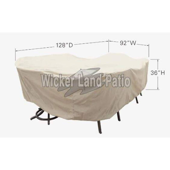 Large Oval/Rectangle Table & Chairs Weather Cover - CP699