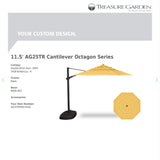 Treasure Garden AG25 Cantilever 11.5 Octagon - Sunbrella Fabric