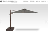 Treasure Garden AG25 Cantilever 10 Square - Sunbrella Fabric - Commercial Grade