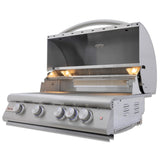 Blaze 32-Inch 4-Burner Premium LTE+ Gas Grill with Rear Burner and Built-in Lighting System - NG