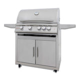Blaze 32-Inch 4-Burner Premium LTE+ Gas Grill with Rear Burner and Built-in Lighting System - NG