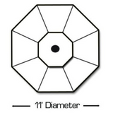 789 11' Galtech Auto-Tilt Market Umbrellas - In Stock