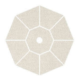 772 3.5' x 7' Galtech Half-Wall Commercial Grade Umbrella - In Stock