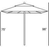 722 7.5' Deluxe Commercial Market Umbrella - Custom