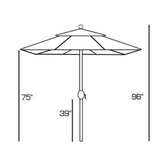 737 9' Galtech Auto-Tilt Market Umbrellas - In Stock