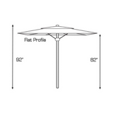 762 6' Square Galtech Deluxe Commercial Market Umbrella - Custom Plus