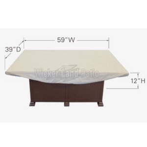 Fits 58" to 38" Rectangle Fire Pit/Table/Ottoman Weather Cover - CP936