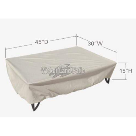 Medium Rectangle Fire Pit/Table/Ottoman Weather Covers - CP923