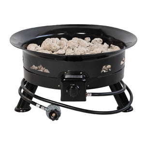 Bear Blaze Fire Bowl 24 "- Black w/ Lid