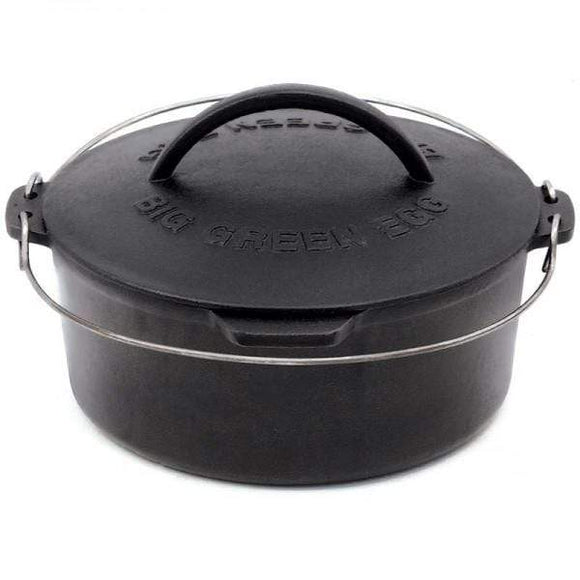 Big Green Egg Barbeque Cast Iron Dutch Oven w/ Lid