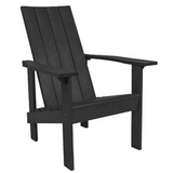C.R. Plastic Products Furniture - Chairs Black-14 C06 Modern Adirondack