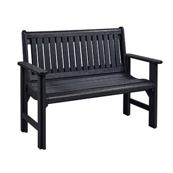 C.R. Plastic Products Furniture - Dining Black-14 B01 4' Garden Bench