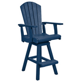 C.R. Plastic Products Furniture - Dining Navy-20 C25 Swivel Pub Chair (Best Seller)