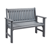C.R. Plastic Products Furniture - Dining Slate Grey-18 B01 4' Garden Bench