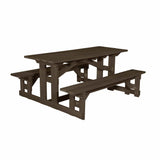 C.R. Plastic Products Dining Table Chocolate-16 T52 Rectangular Picnic Table