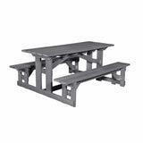 C.R. Plastic Products Dining Table Slate Grey-18 T52 Rectangular Picnic Table