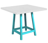C.R. Plastic Products Table Turquoise-09 TB23 40" Pub Legs