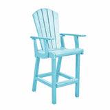 C.R. Plastic Products Table Aqua-11 C28 Classic Pub Arm Chair