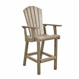C.R. Plastic Products Table Beige-07 C28 Classic Pub Arm Chair