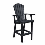 C.R. Plastic Products Table Black-14 C28 Classic Pub Arm Chair