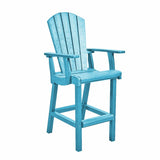 C.R. Plastic Products Table Turquoise-09 C28 Classic Pub Arm Chair