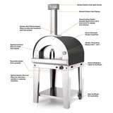 Fontana Pizza Oven Margherita Gas Countertop Pizza Oven - Rosso