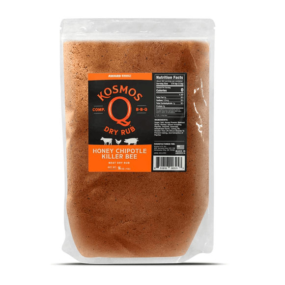 Kosmos Q Rubs, Sauces & Brines Kosmos Q Dry Rub - Honey Chipotle Killer Bee - 1lb Bag