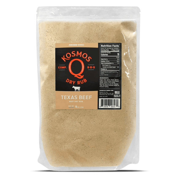 Kosmos Q Rubs, Sauces & Brines Kosmos Q Dry Rub - Texas Beef - 1lb Bag