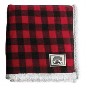 Kuma Outdoor Gear Camp Accessories Lumberjack Sherpa Throw - 60" x 70" - Red/Blk Plaid