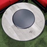 O.W. Lee Heaters & Fire Tables 36" Round Occasional Height Capri Fire Pit w/Electronic Ignitor | Grahpite Frame | Silver Oak Tile