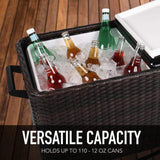 Permasteel Drinkware & Coolers 80 Qt. Wicker Patio Cooler