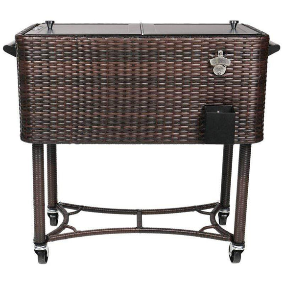 Permasteel Drinkware & Coolers 80 Qt. Wicker Patio Cooler