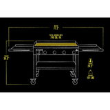 Pit Boss Grills - Pellet Pit Boss 4 Burner Flat Top Griddle PB757GD