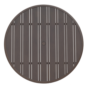 Ratana Furniture - Dining Arlington 42" Round Table Top w/ Umbrella Hole Country Brown (CRB)