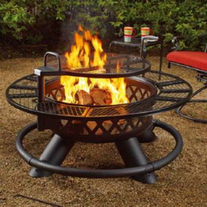 Shinerich Heaters & Fire Tables Bighorn Fireplace | 47” Fire Pit with Grill Function