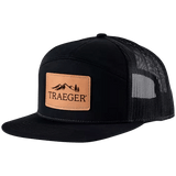 Traeger Apparel 7-Panel Leather Patch Flat Brim-Hat