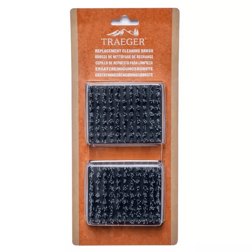 Traeger Furniture/BBQ Cleaning/Maintenance Traeger Replacement BBQ Cleaning Brush Head (2 Pack)