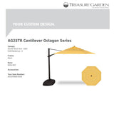 Treasure Garden Umbrellas Buttercup Yellow Treasure Garden AG25 Cantilever 11.5' Octagon