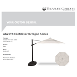 Treasure Garden Umbrellas Canvas Canvas Treasure Garden AG25 Cantilever 11.5' Octagon - Sunbrella Fabric