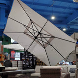 Treasure Garden Umbrellas Canvas Natural Treasure Garden AKZPRT Cantilever 10' x 13' Rectangle