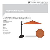 Treasure Garden Umbrellas Tuscan Orange Treasure Garden AG25 Cantilever 11.5' Octagon