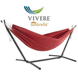 Vivere Hammocks Crimson 9ft Sunbrella® Hammock with Stand