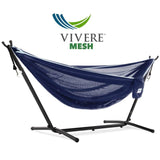 Vivere Hammocks Navy/Turquoise Mesh Hammock Combo - (9ft)