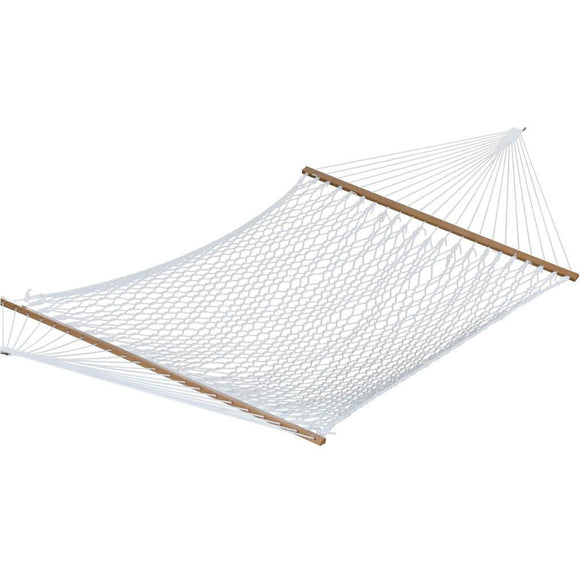 Vivere Hammocks Polyester Rope Hammock - Double (White)