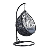 Wicker Land Patio Hammocks Hanging Swing Chair - Single Seater with Cushion